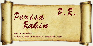 Periša Rakin vizit kartica